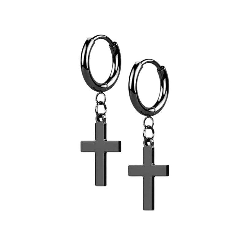 aretes-negros-cruz
