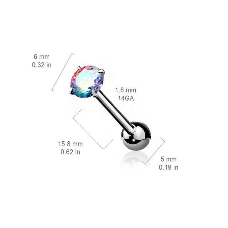 Barbell con Cristal Iridiscente