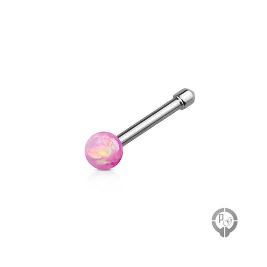 stud de nariz con opalina rosa