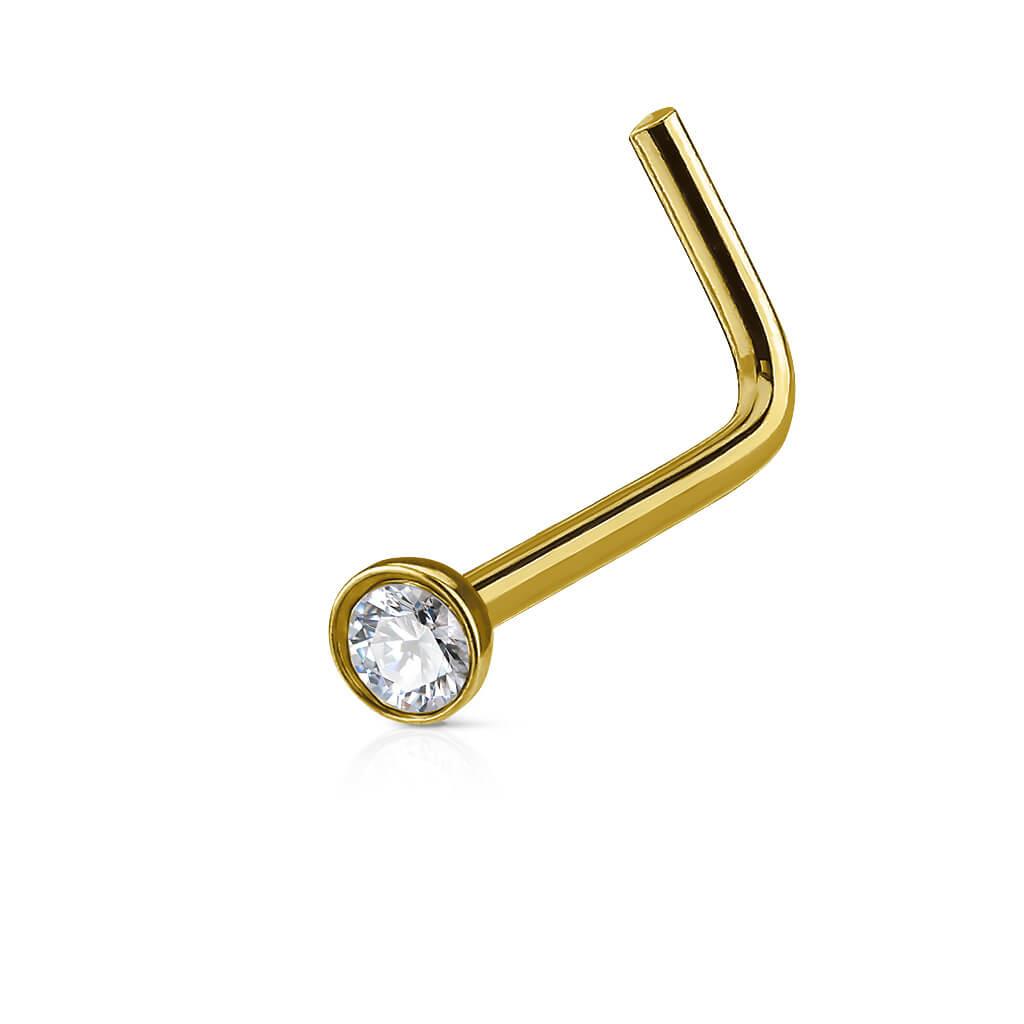 Stud Titanio para Nostril - Dorado