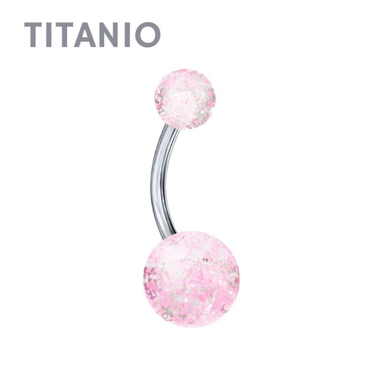 Piercing Ombligo - Glitter - Titanio