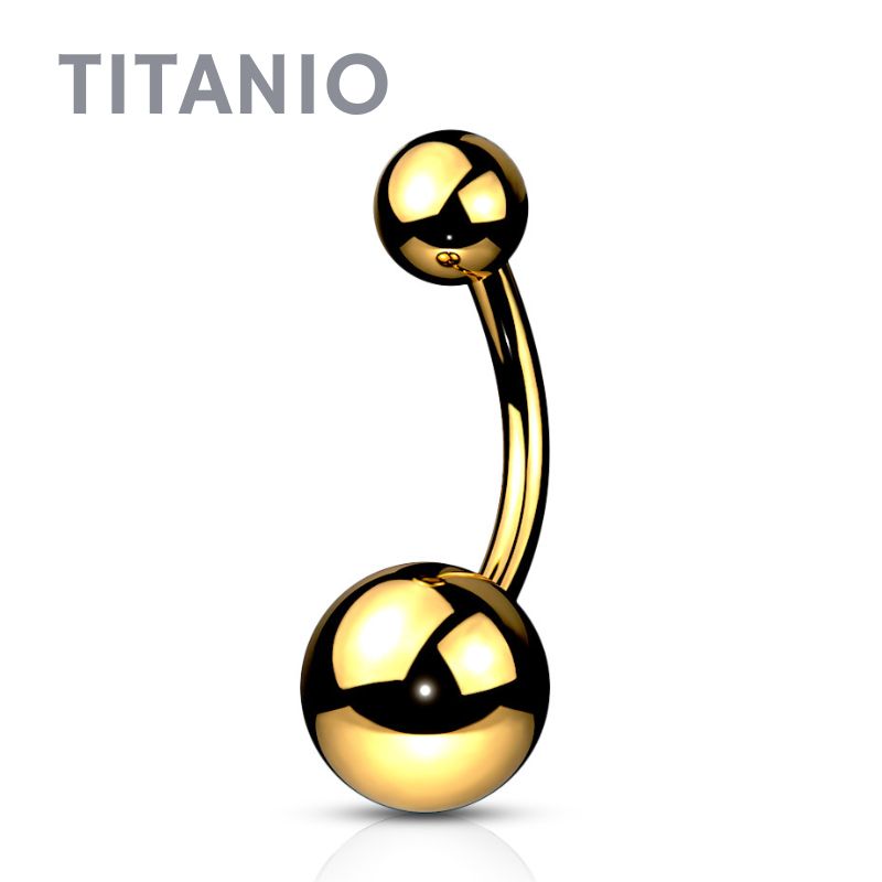 Piercing Ombligo - Titanio - Dorado
