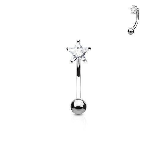Piercing Ceja - Estrella Brillante