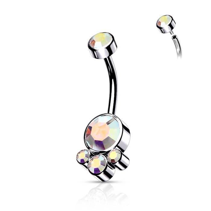 Piercing Ombligo - Triple CZ
