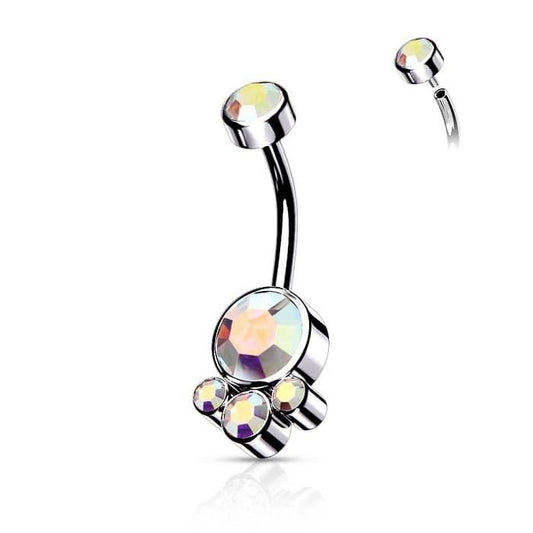 Piercing Ombligo - Triple CZ