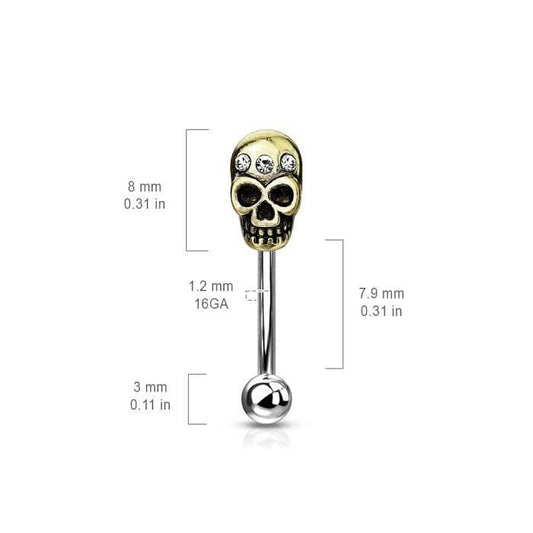 Barbell - Skull Strass
