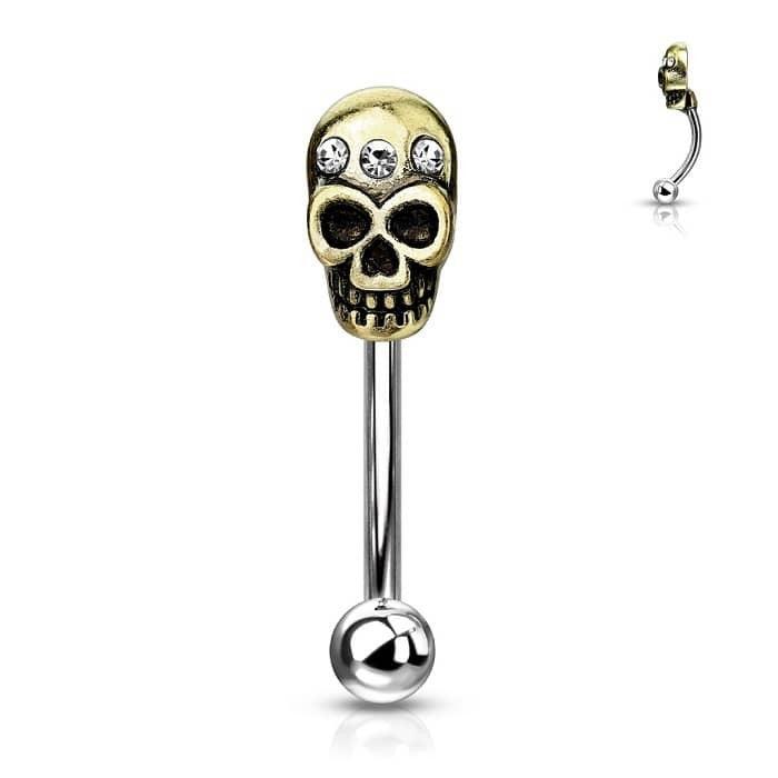Barbell - Skull Strass