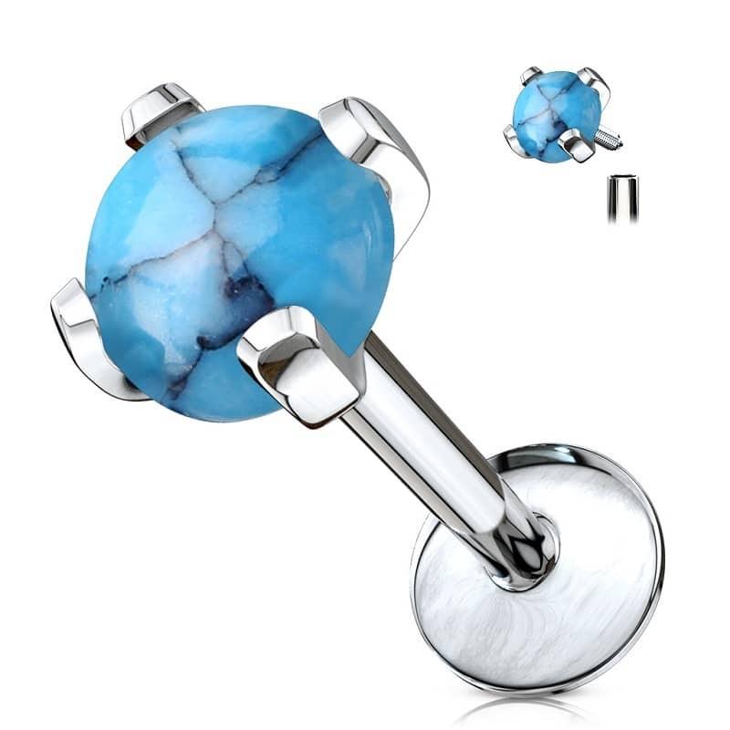 Labret - Howlita Blanca