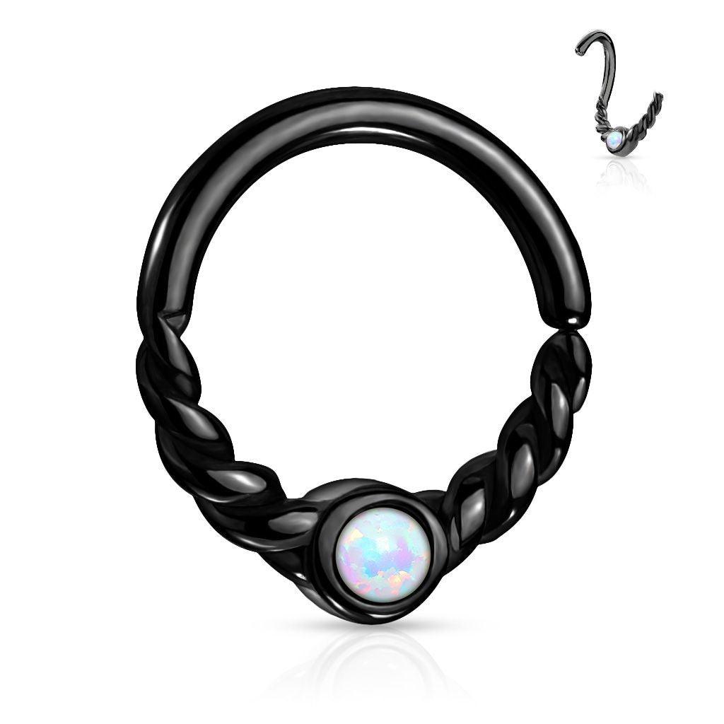 Aro Trenzado - Black Opal