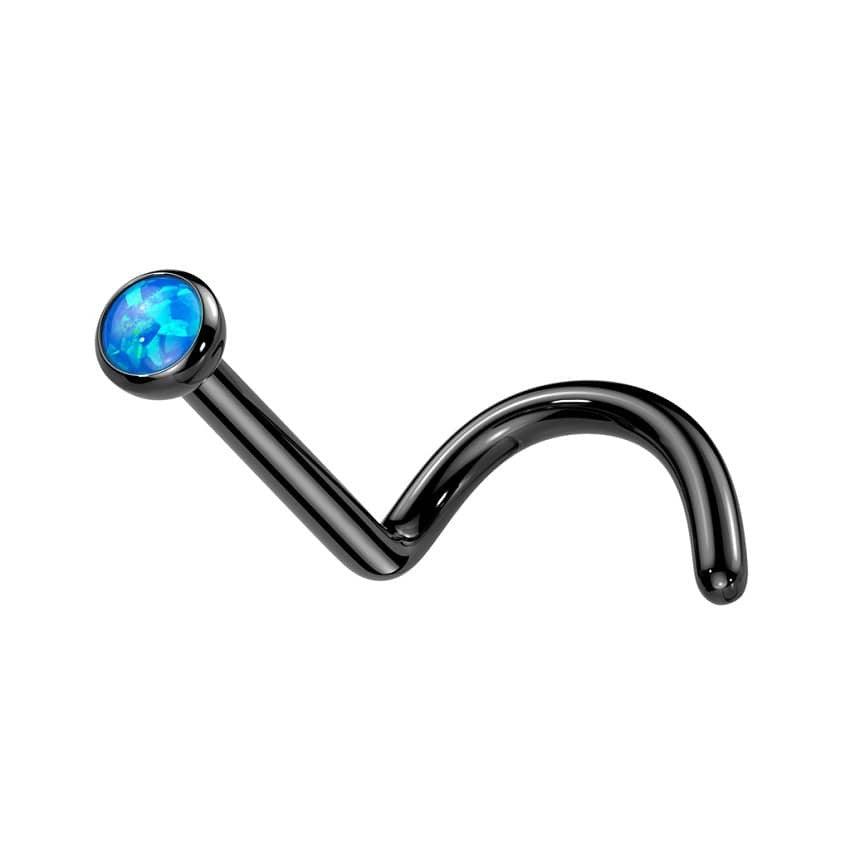 Stud - Titanio - Black Opal