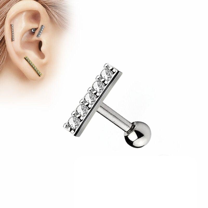 Stud Cartílago / Tragus - Lujo CZ 02