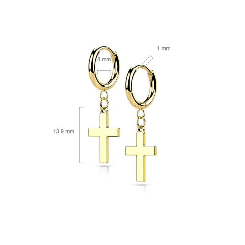 Par de aretes - Cruz