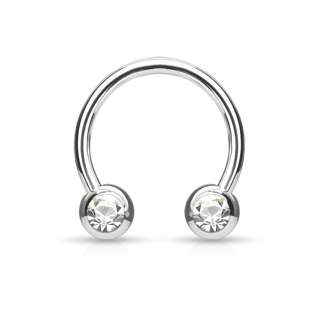 Piercing Herradura - Cristal Claro