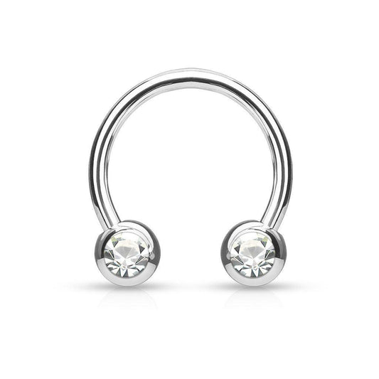 Piercing Herradura - Cristal Claro