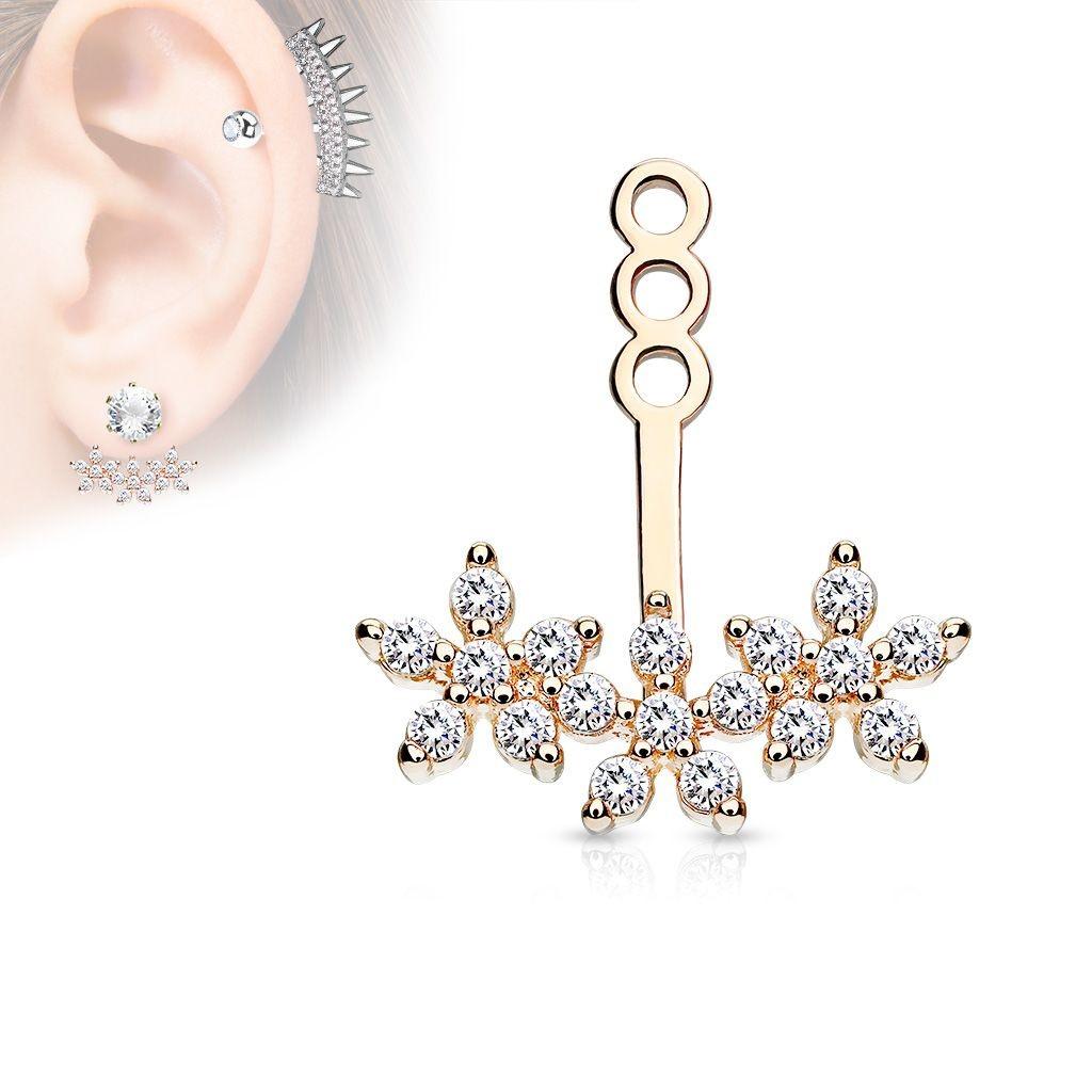 Stud Cristal - Flor CZ