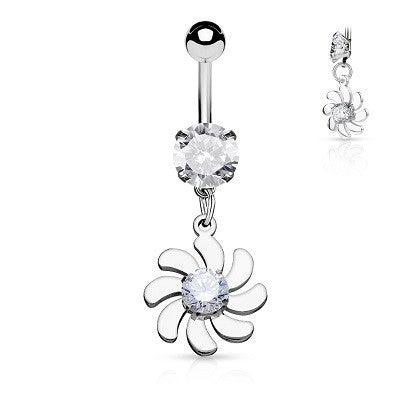Piercing Ombligo - Flor Cristal