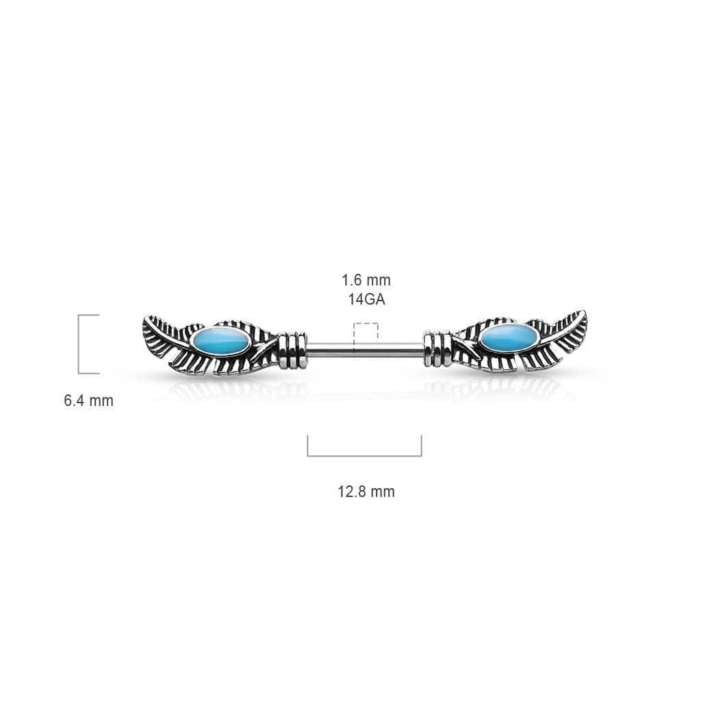 Piercing Pezón - Tribal Turquesa