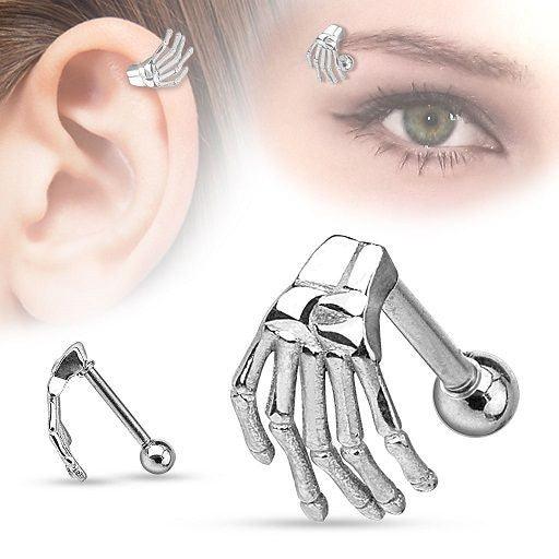 Piercing Ceja - Mano de Esqueleto