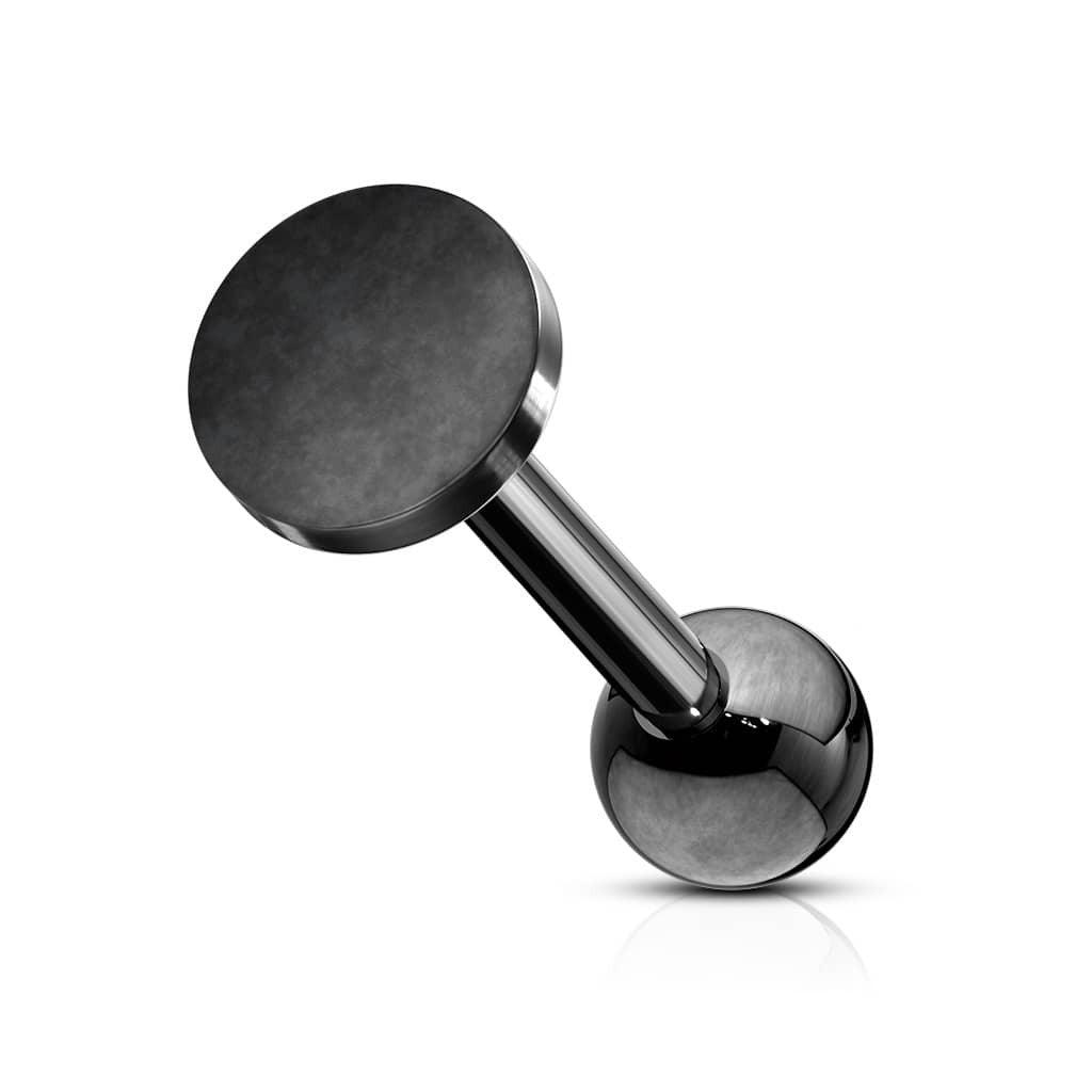 Stud Cartílago - Disco Plano Negro