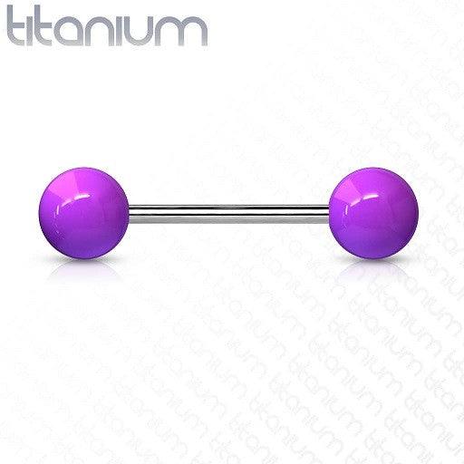 Barbell - Titanio Bolas Acrilico