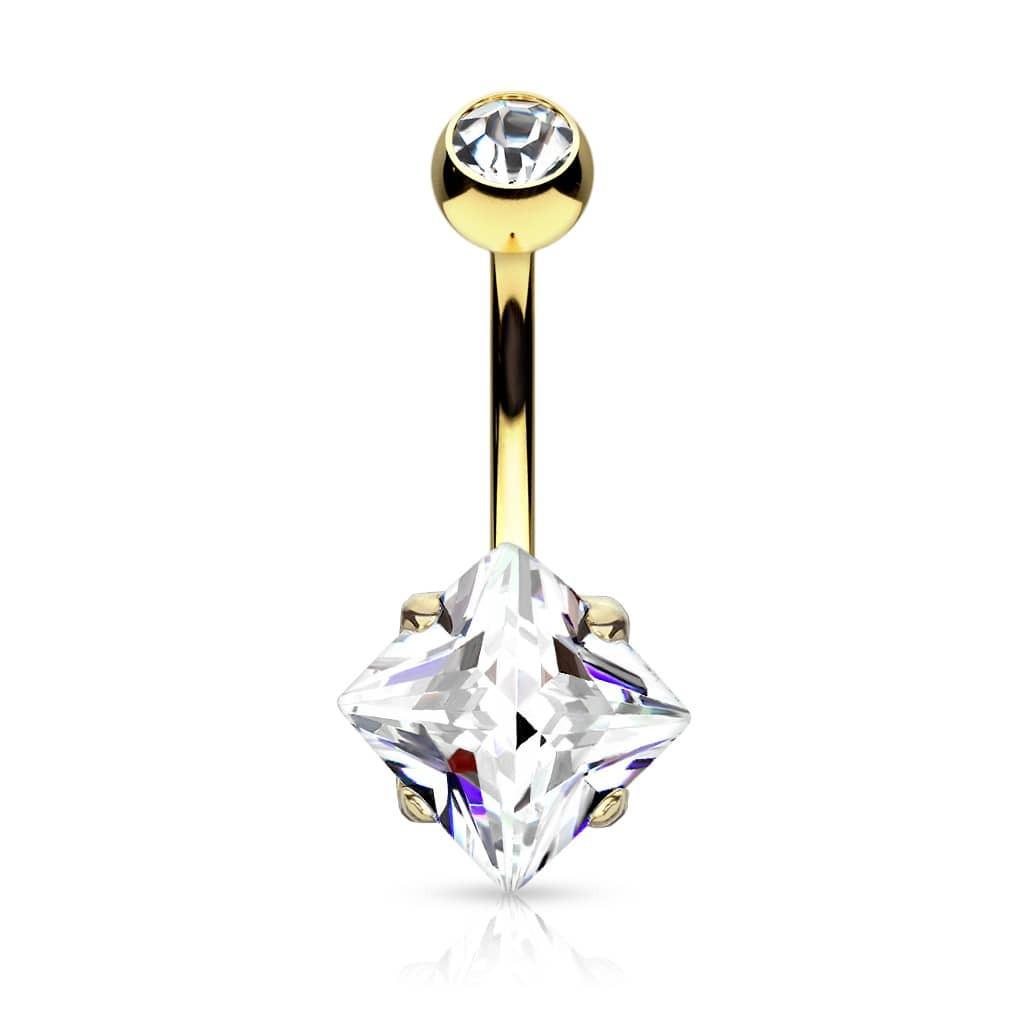 Piercing Ombligo - CZ oro