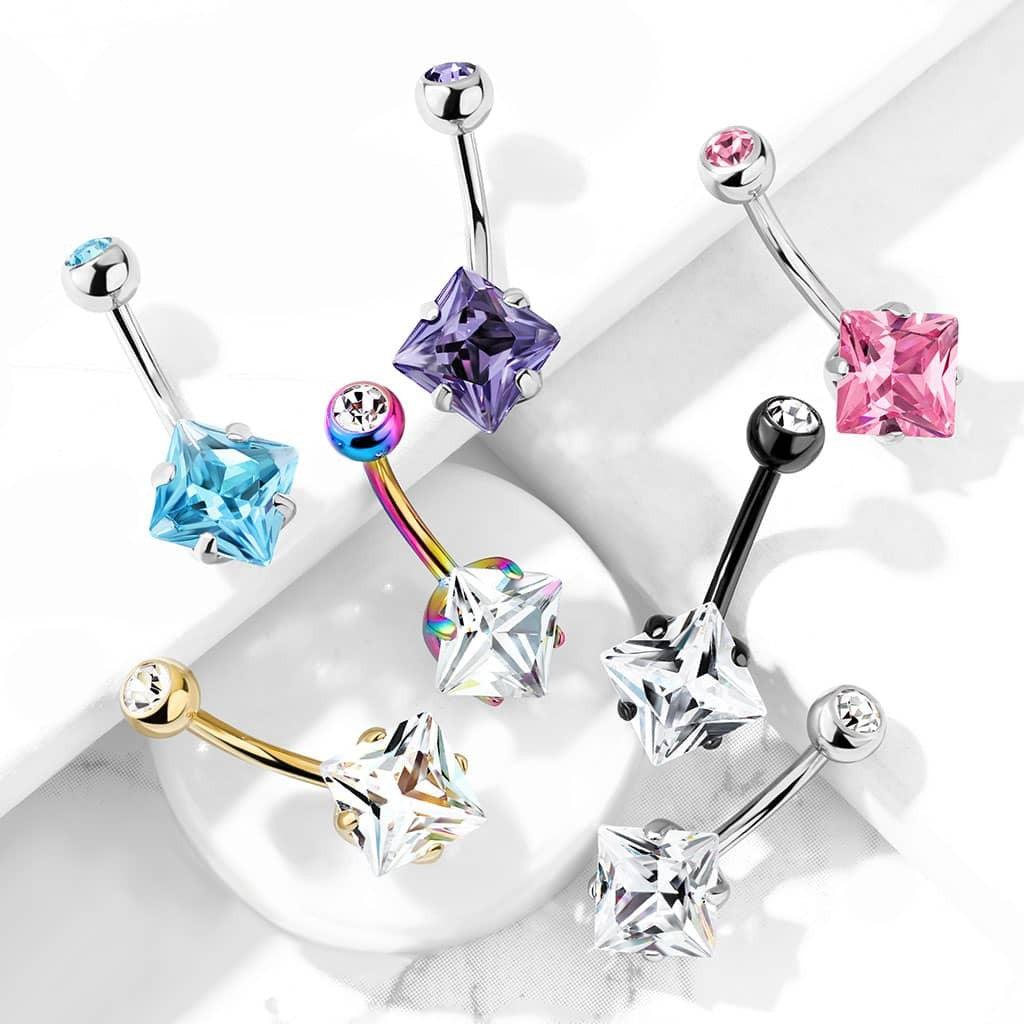 Piercing Ombligo - CZ oro
