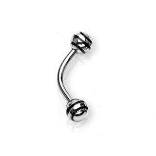 Piercing Ceja - Bolas Rayadas