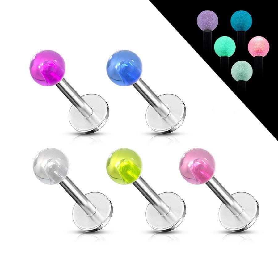 Piercing Micro Labret Fluorescente. Acero Inoxidable – piercing-glamz