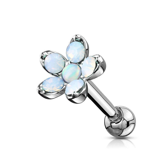 Stud Cartílago / Tragus - Flor Opalita