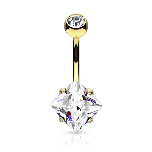 Piercing Ombligo - CZ oro