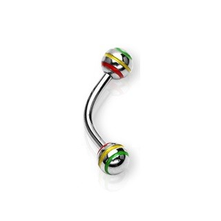 Piercing Ceja - Rasta Bolas